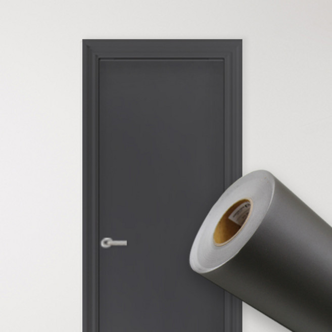 퀸하우징 방문 현관문 단색 인테리어필름 문 시트지, 14. 다크 브라운 DSQ314