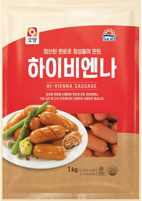 사조오양 비엔나 소시지 1kg 소세지 볶음, 11개