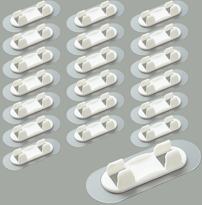 캔모어 다용도 케이블 고정 선정리 클립, 화이트, 20개, 소형