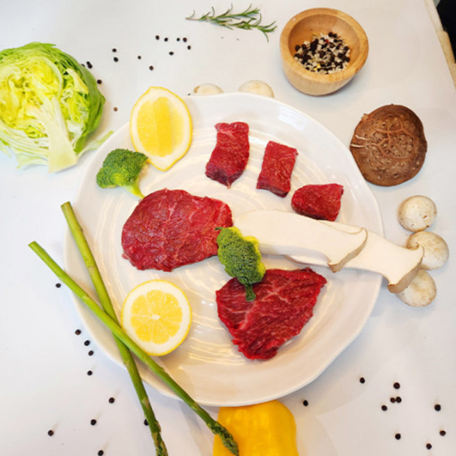 보섭살+삼각살+설깃살 세트 한우 1++ 9등급 거세(여행 캠핑용), 1개