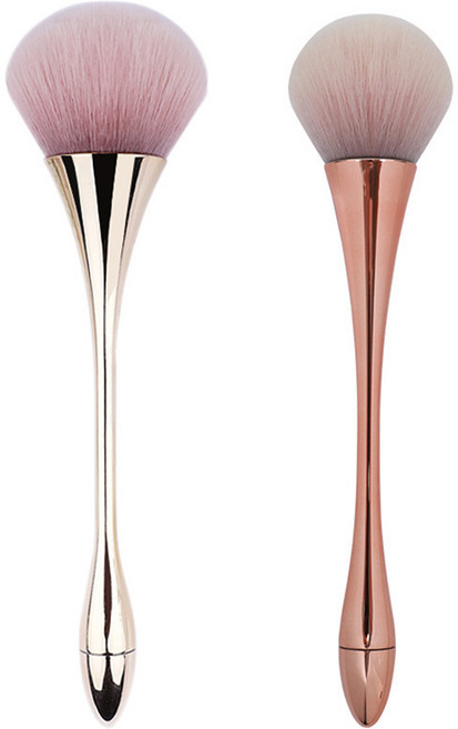 EGMI 베이직 파우더 브러쉬 2P, 1개, 샴페인 골드+로드골드