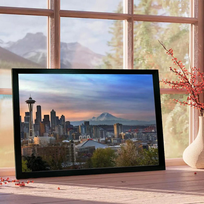 시애틀 시티 캔버스 아트 포스터 벽 그림 인쇄 가족 침실 장식, 5. 30x45cm No Frame, G. Style-16, 1개