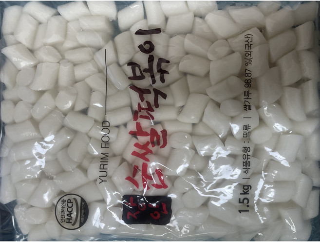 더준푸드시스템 유림식품/ 1.5kg/ 동막골떡볶이떡 순살떡볶이(절단), 1개, 1.5kg