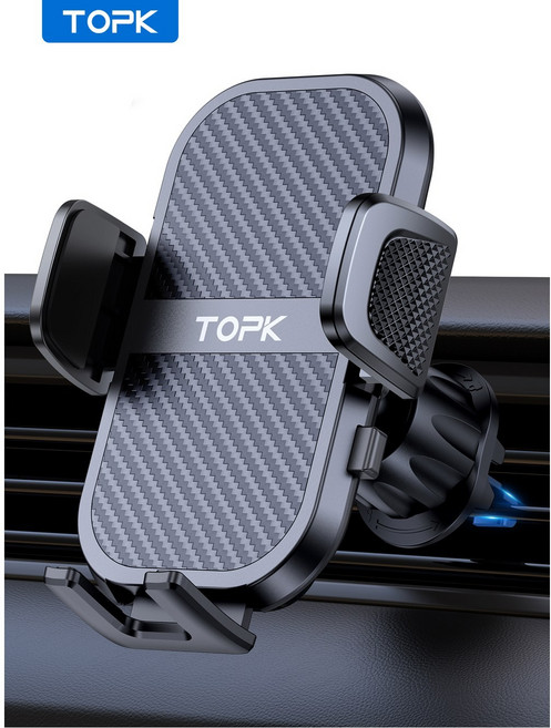 자동차거치대 TOPK 에어 벤트 마운트 핸즈프리 클램프 크래들 모든 휴대폰용 차량 큰 휴대폰 두꺼운 케이스 친화적, For Air Vent, 1개