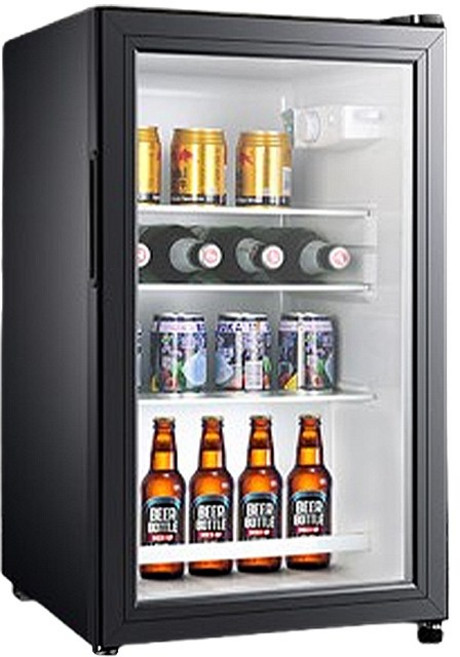 BC-36 冷藏櫃 36L 容量 強化玻璃門 110V 直冷, 黑色, 56L冷藏冰箱玻璃門+氛圍燈