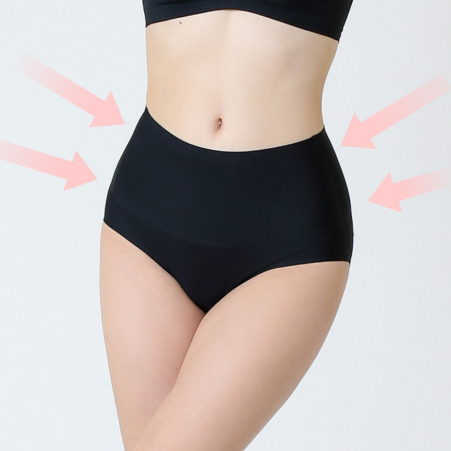 베이직스킨 하이웨스트 몸매 보정 심리스 이너 팬티 2P BEE-T211K