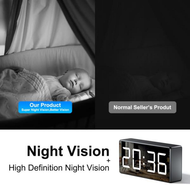 1080P HD WIFI 시계 카메라 166도 마이크로 CamIR 야경 알람 캠코더 디지털 비디오 미니 DVR Oculta 소형, 04 with 64GB card, 02 US PLUS