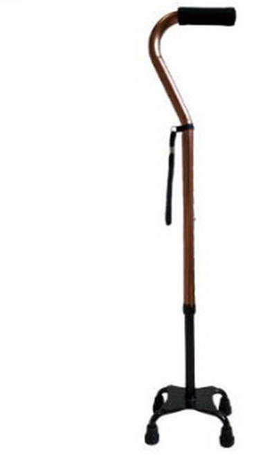 보디가드 지팡이 네발 곡선형 브라운 의료용 효도 노인 어르신 미끄럼방지 네발 지팡이