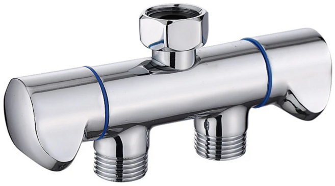 수도꼭지 수도분배기 양갈래수도꼭지 샤워수전 두갈래수도꼭지 수도꼭지교체, 1개