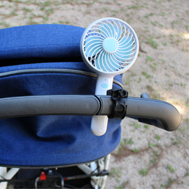 리빙릿 유모차 선풍기 거치대 360도 회전 휴대용 다용도 손전등 집게, 1개, 기본형