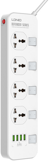 고용량 멀티탭 USB 거치형 콘센트 산업용 업소용 차단, 코드 4개