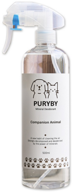 무향 미네랄반려용탈취제 500ml 광물미네랄 퓨리바이 99%암모니아 오줌소변배변 냄새제거, 1개
