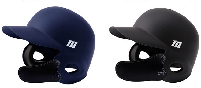 모리모토 타자헬멧 양귀 검투사 겸용 무광 WP-MCP02, 네이비/실버, 1개