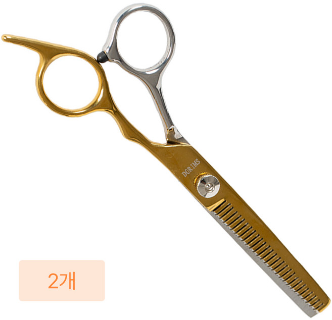 두림스 프리미엄 미용 가위 골드 실버, 2개, 숱가위