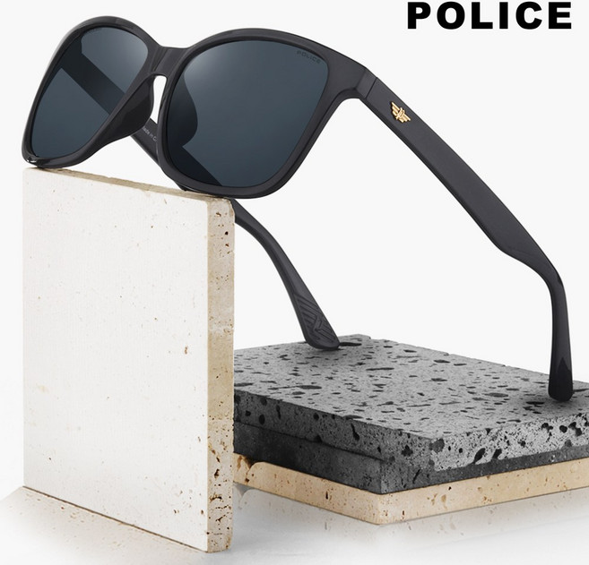 폴리스 선글라스 SPL861G-Z42P 남자 편광 블랙 뿔테 가벼운테