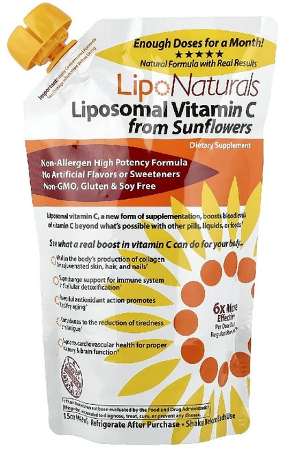 리포내추럴스 비타민C Vitamin C 해바라기 추출 리포소말 액상 리퀴드 443ml - 쿠팡