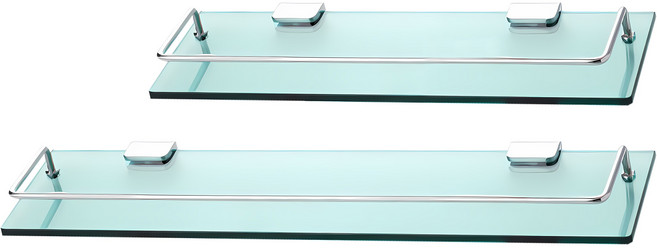 강화유리 욕실 세면대 정리 화장실 선반대, ENIG-10 일자선반 450MM, 1개