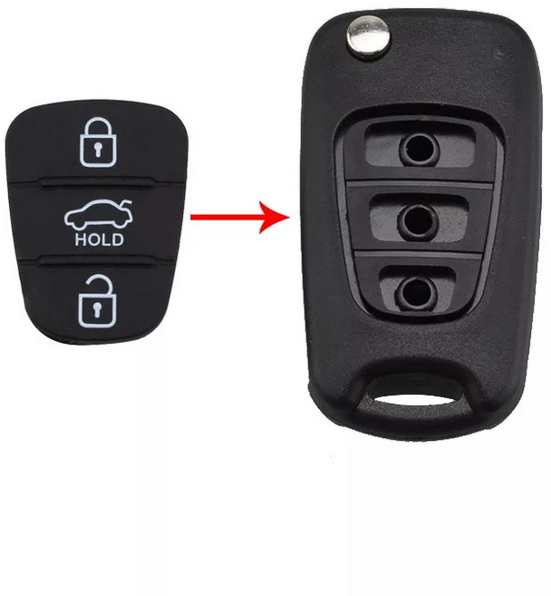 우체국 정일배송 아반떼MD 차키 리모컨 폴딩키 실리콘 고무, 혼합색상