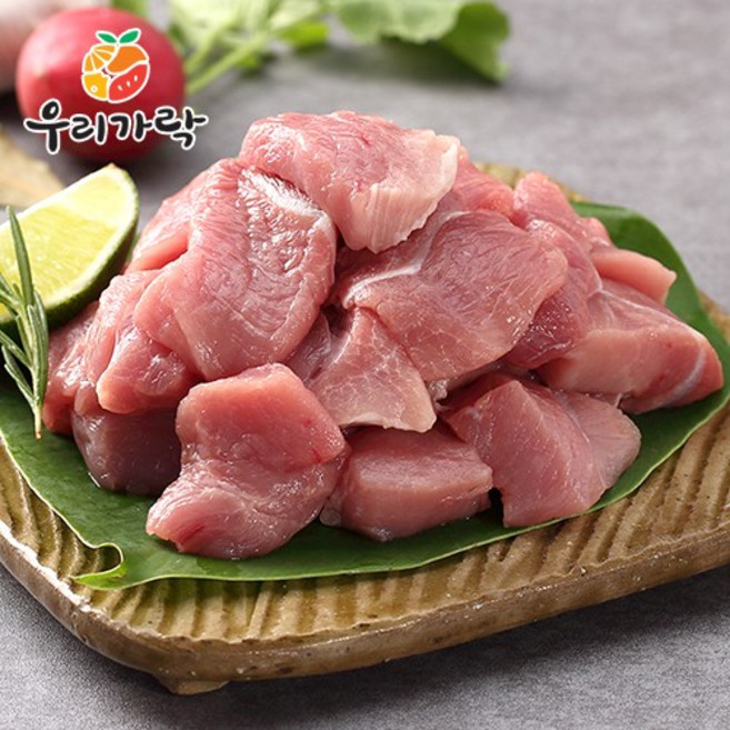 [새벽배송][우리가락]냉장 국산 암돼지 1+등급 뒷다리 700g 짜장.카레용, 1개