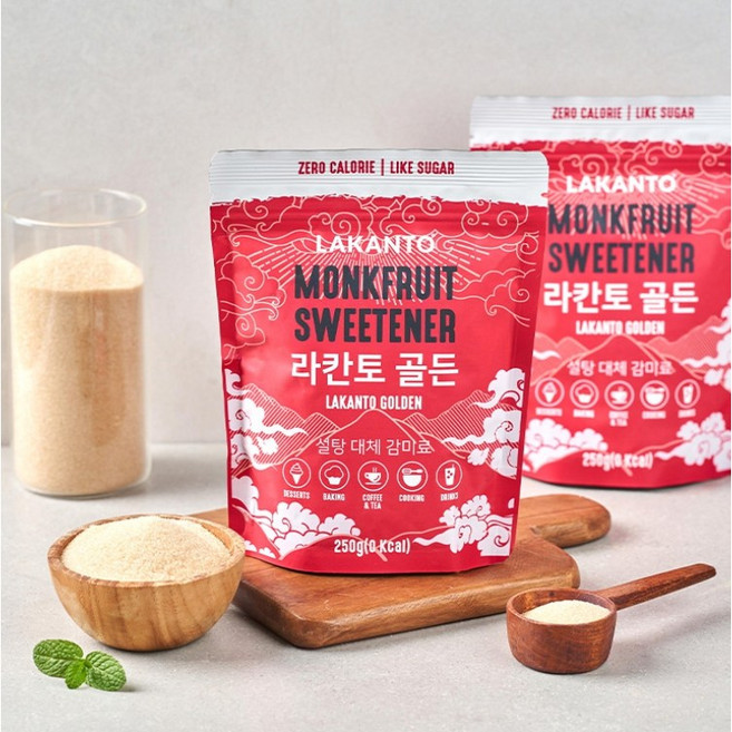 라칸토 골든 과립 설탕대체 천연감미료 무설탕 제로칼로리 에리스리톨 나한과 흑설탕, 150g, 1개
