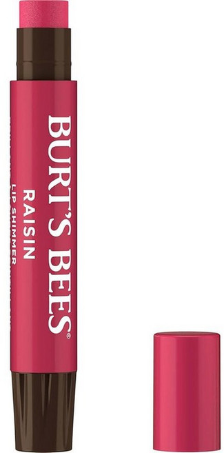 Burt's Bees 쉬머 립 틴트 틴트 립밤 스틱 하루 종일 수분을 공급하는 보습 자연스러운 빛나는 안료 마감 및 조립 가능한 색상 따뜻함 발광 튜브 1개 2.6, 1, Raisin