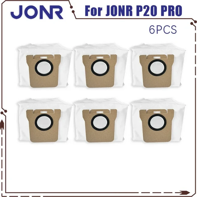 (JONR P20 PRO) 진공 부품 사이드 브러시 천 먼지 봉투 액세서리 소모품과 호환 가능, 04 6PCS