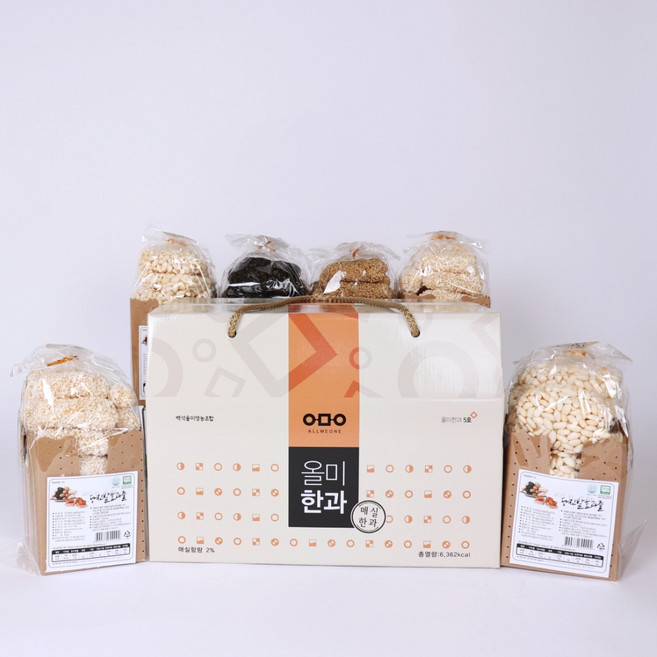 매실한과 선물세트 5호 산자 유과 참깨 검은깨, 1개