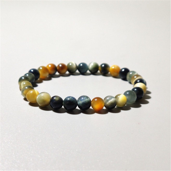 金藍虎眼石手鍊 雙色虎眼石手串 天然貓眼石手鍊