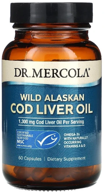 닥터 머콜라 알래스카 대구 간유 1300mg 캡슐 60정, 1개 - 쿠팡