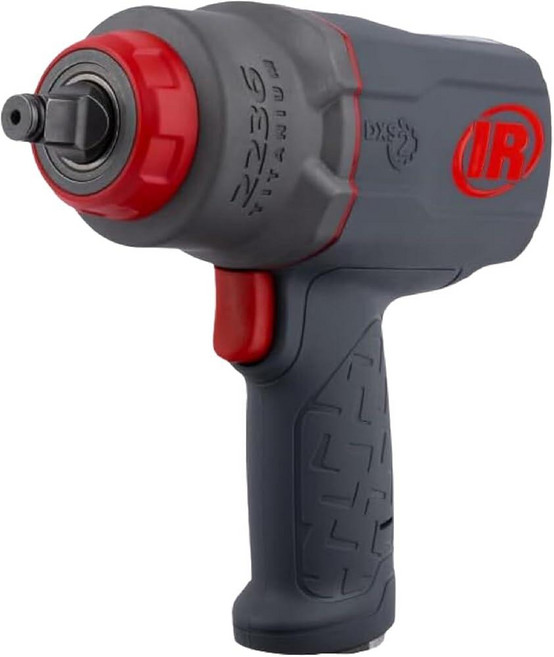 Ingersoll Rand 2236QTIMAX DXS2 1.3cm1/2인치 에어 임팩트 렌치 조용함 500.5m1.5피트 토크 티타늄 해머 케이스 마찰 링 리테이너 피