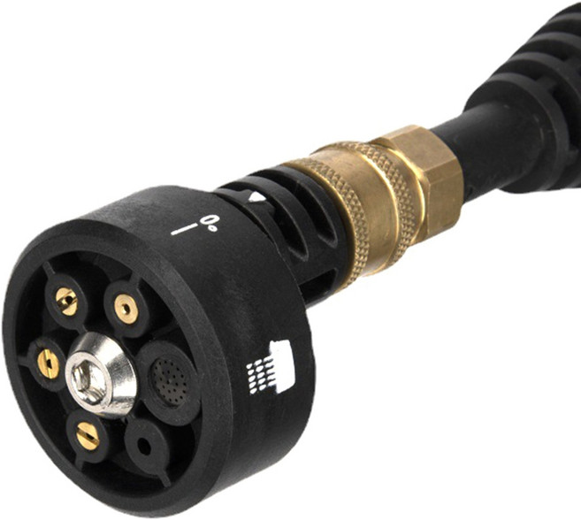 압력세척기 노즐 6-in-1 빠른 전환 노즐 조절 가능 노즐, 1개