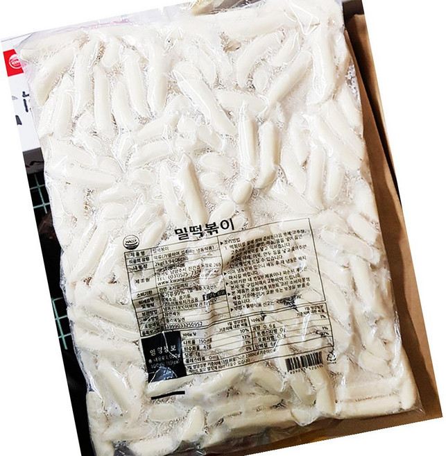 광진식품 냉동 중 밀 떡볶이 떡 2kg 5개 분식 가래떡