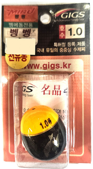 긱스 미루 벵벵 소형벵에돔 전용찌 1.0호, 1개, 혼합색상