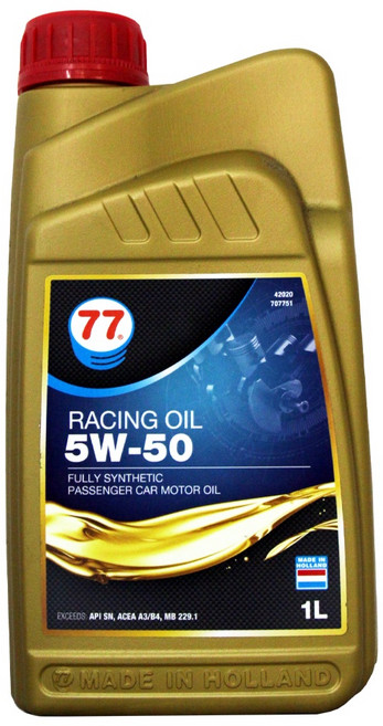 易油網 77 5W50 RACING OIL 全合成機油 高性能引擎專用 卓越保護, 1個