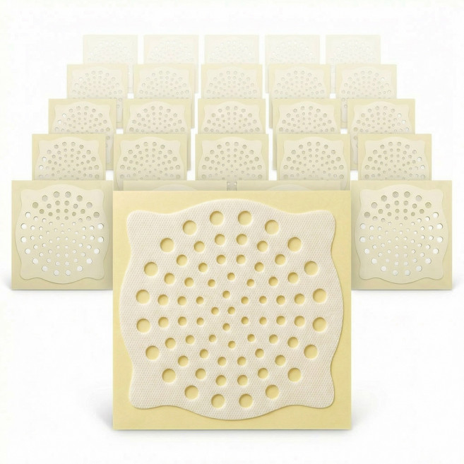 이안 배수구 막힘방지 스티커 거름망 30개, 화이트