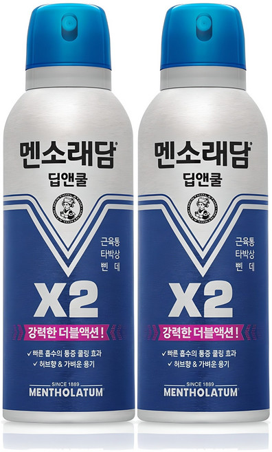 멘소래담 딥앤쿨 에어로솔 스프레이파스 150ml, 1개입, 2개