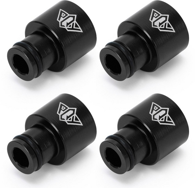 자동차 연료 노즐 인젝터 전용 4개 수정된 어댑터 모자 흐름 부품, Black, Black