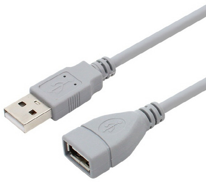 엠비에프 MBF-UF230 연장 USB 케이블 (USB2.0 3M 그레이), 1개