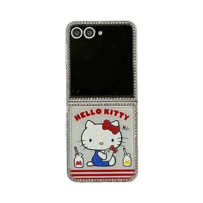 갤럭시z플립7 z플립6 힌지보호 투명 실리콘 애니메이션 귀여운 고양이 핸드폰케이스