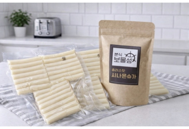 분식보물섬 캠핑 간식 시나몬슈가 소떡소떡 떡꼬치 밀키트, 510g, 1개