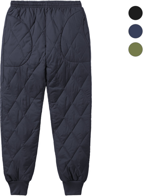 모니즈 L~3XL 포켓 깔깔이 바지 팬츠 퀼팅 빅사이즈 방한복 군용 겨울 방한 작업복 솜 경량 KKA611