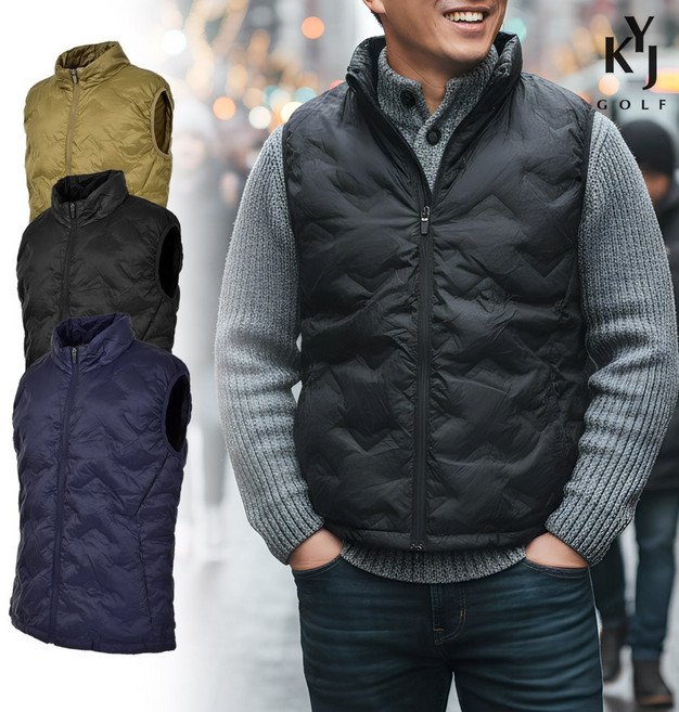 김영주 남성 겨울 두툼한 방한 패딩조끼 베스트
