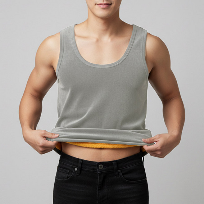 (시즌off 특가할인) 엘마운틴 2중발열 남자 기모 나시 겨울 보온 내의 런닝 2장 3장