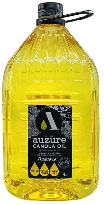 澳洲Auzure澳廚經典芥花油 - 富含Omega-3 煎煮炒炸皆宜, 4L, 1桶