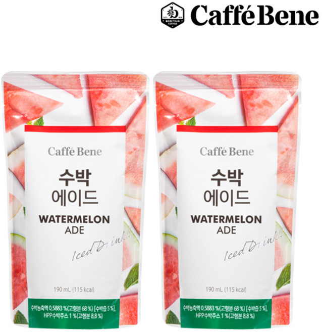 카페베네 수박에이드, 190ml, 30개