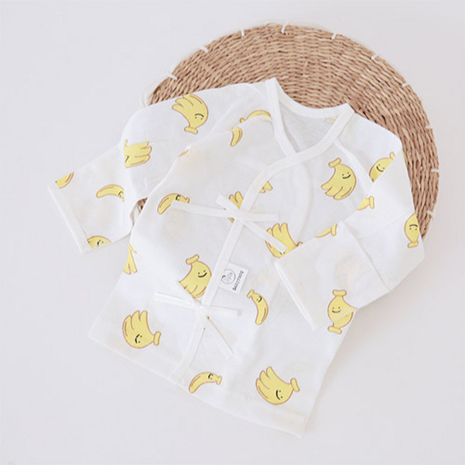 신생아용 여름 무형광 쟈가드 실켓 바나나 저고리