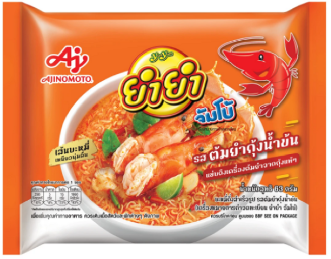 Ajinomoto Yummy Yum Yum 泰式酸辣蝦味乾麵 新配方 真正蝦味, 1個