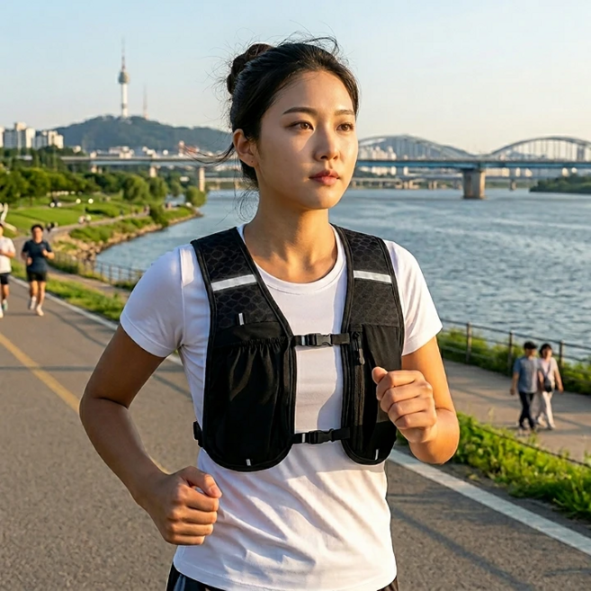 보들이 초경량 러닝 조끼 마라톤 라이딩 가방 수납 베스트