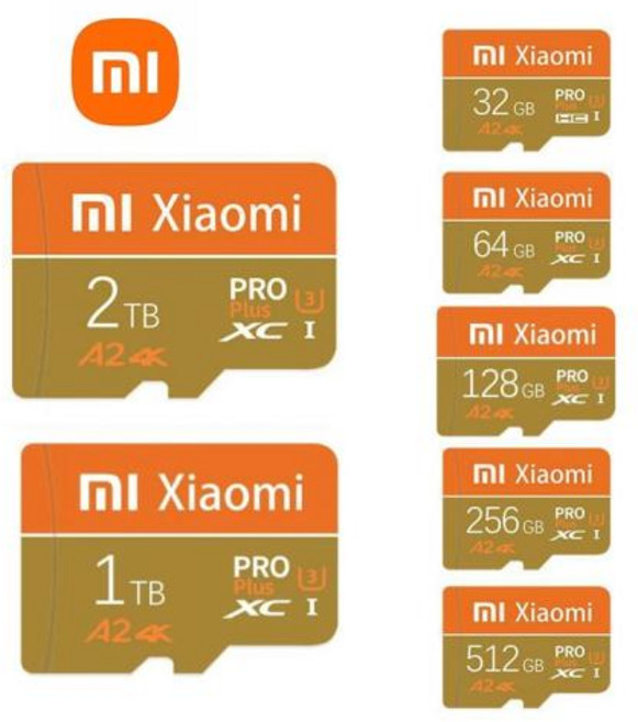 샤오미 마이크로 SD 카드 A2 클래스 10 스마트 플래시 고속 TF 2TB 메모리 128GB 256GB 전화 카메라용 1TB, 1.1TB, 1개