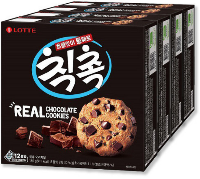 롯데 칙촉, 180g, 4개